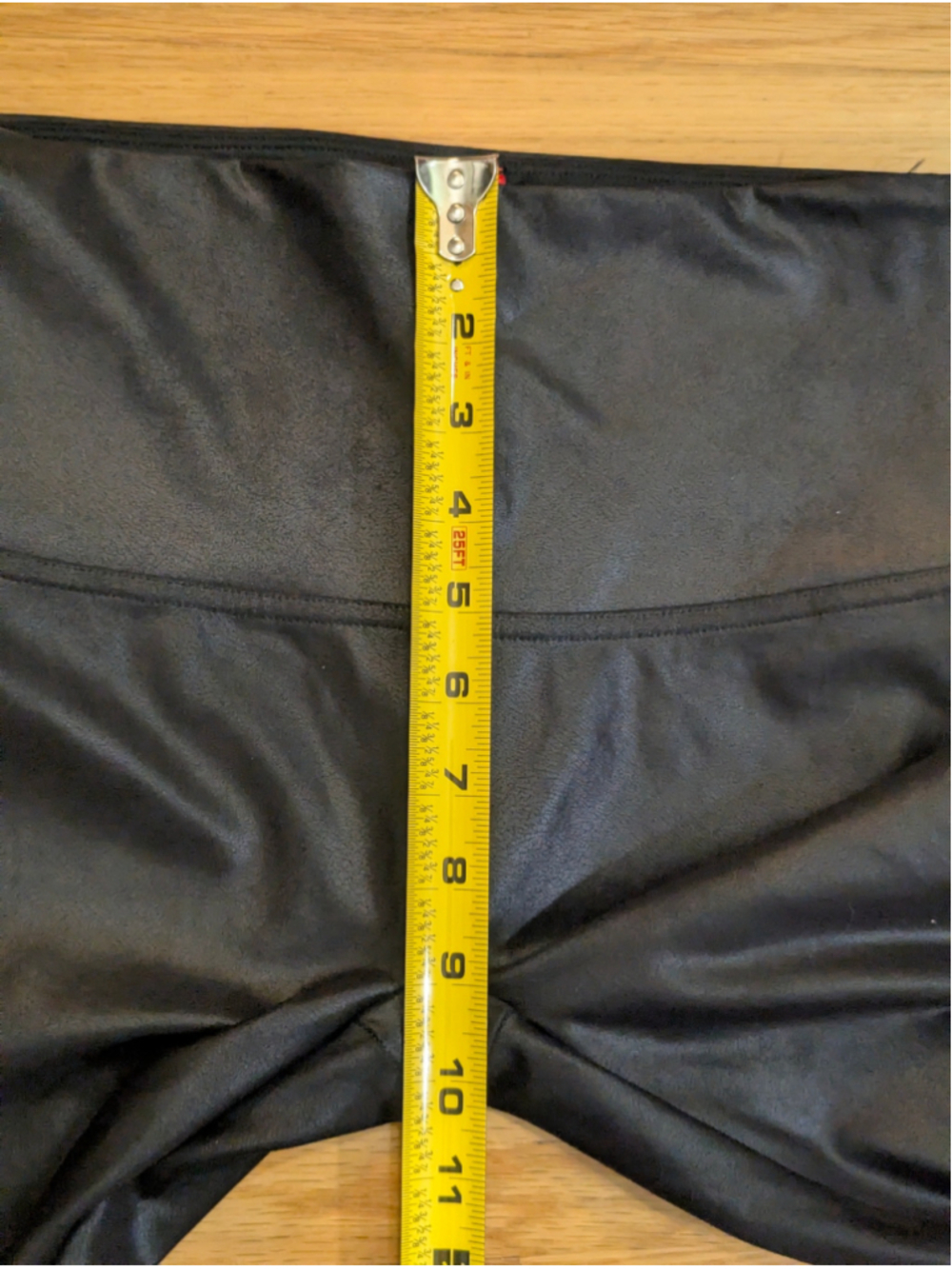 SPANX Black Faux Leather Leggings Large - Picture 11 of 13
